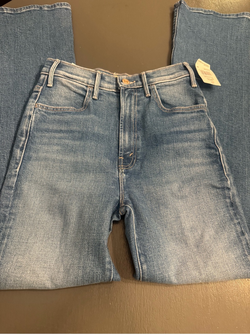 MOTHER Skinny Jeans in Mid Blue Denim - Picture 2 of 3